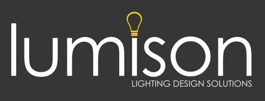 Lumison Lighting Logo - text with light bulb design